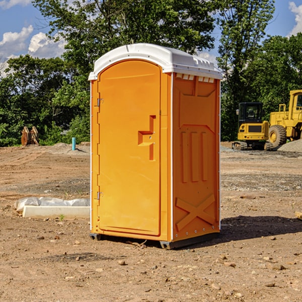 how often are the portable restrooms cleaned and serviced during a rental period in Table Rock Nebraska